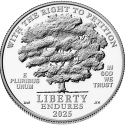 2025 First Amendment to the United States Constitution Platinum Proof Coin - Right To Petition