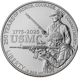 2025 U.S. Marine Corps 250th Anniversary, Uncirculated Half Dollar